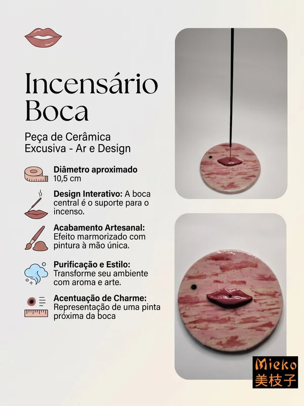 R$ 40 (PIX) R$ 50 (CARTÃO) - INCENSÁRIO BOCA